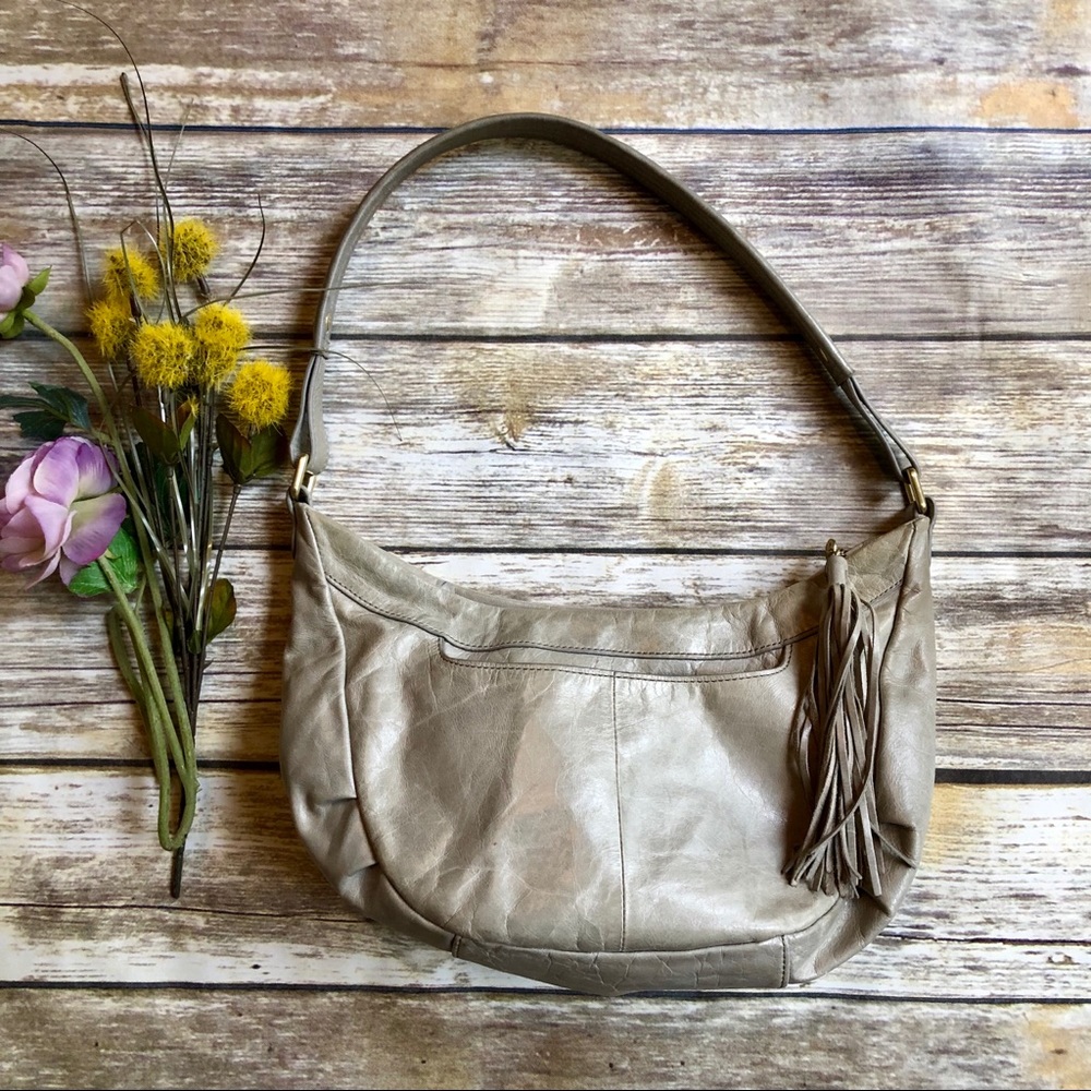 HOBO INTERNATIONAL Gray Shoulder Hobo Style Purse
